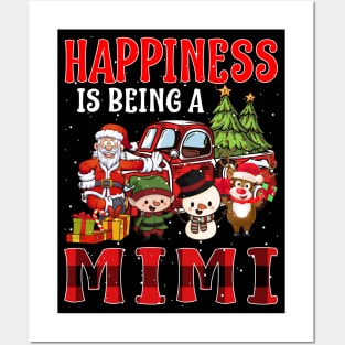 Happiness Is Being A Mimi Christmas Posters and Art